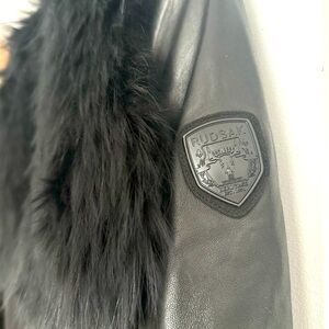 Rudsak FITTED leather PARKA jacket trench l